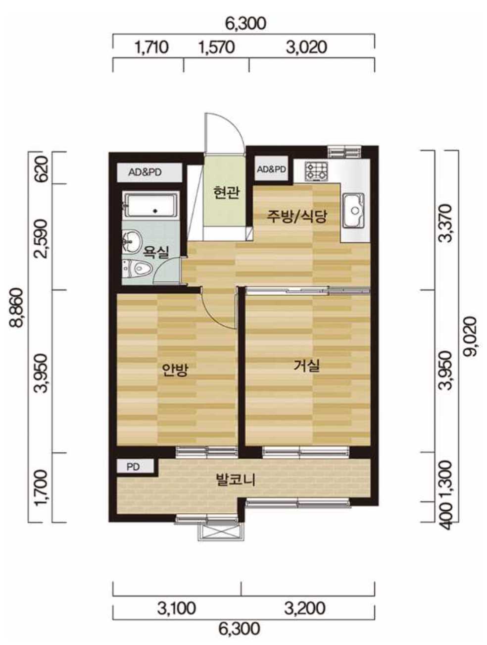 강남신동아파밀리에1단지 평면도39A