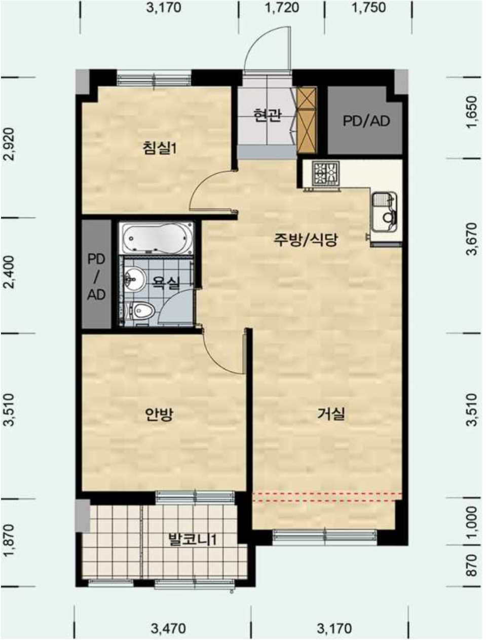 강남한신휴플러스6단지 평면도39AS