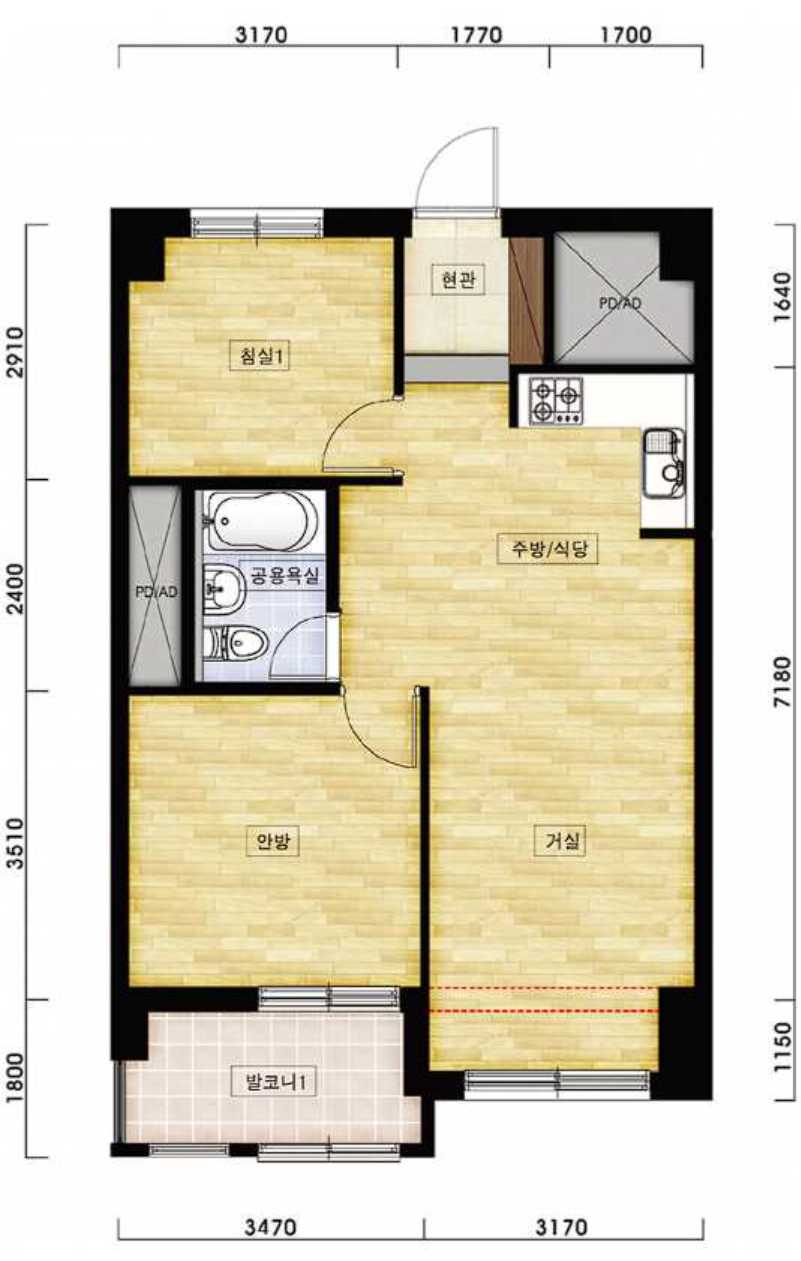 강남한양수자인 평면도49A