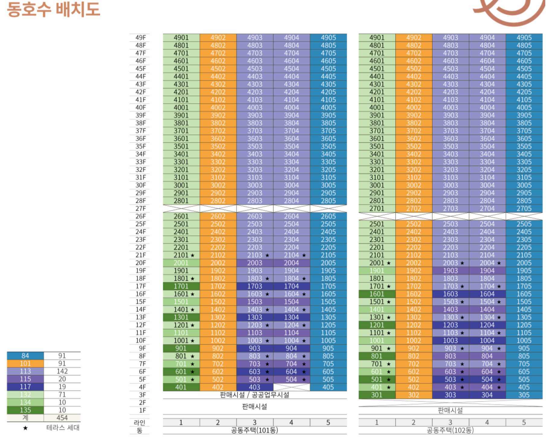 브라이튼여의도 동호배치도