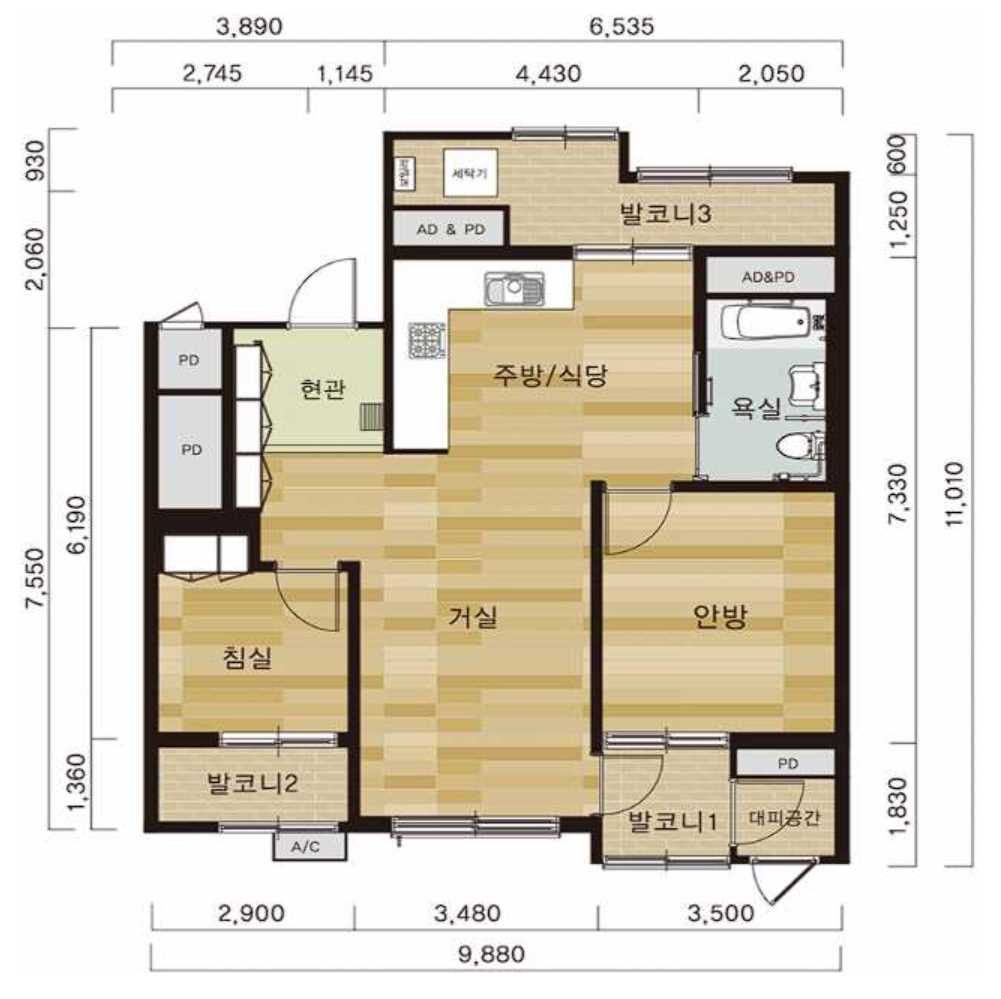 세곡리엔파크4단지 평면도59C