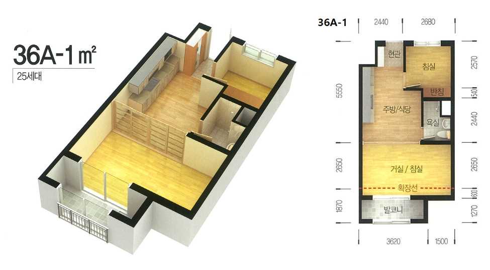 울산방어휴먼시아 평면도36A1