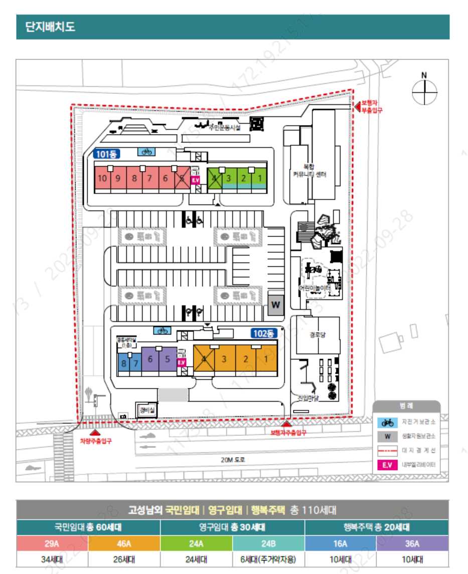 고성남외 단지배치도